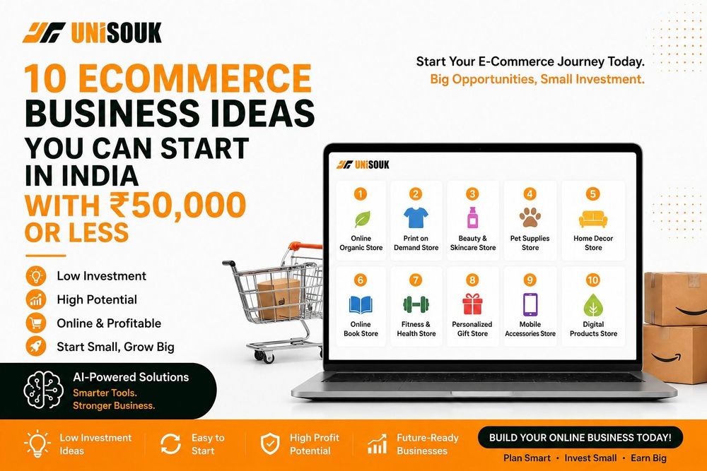 10 Ecommerce Business Ideas You Can Start in India with ₹50,000 or Less