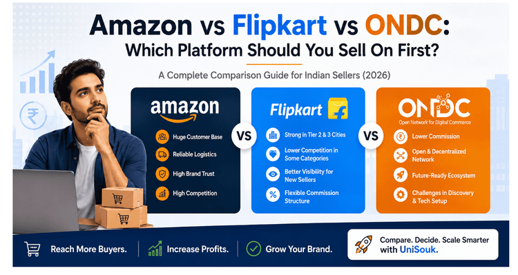 Amazon vs Flipkart vs ONDC Which Platform Should You Sell On First